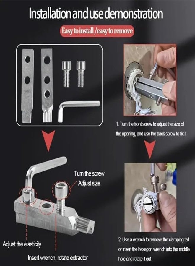 VPGS Broken Wate Pipe Extractor Tool, Multifunctional Handle Broken Faucet Removal Tool, Pipe Extractor Set, Stripped Screw Removal Tool - Image 3